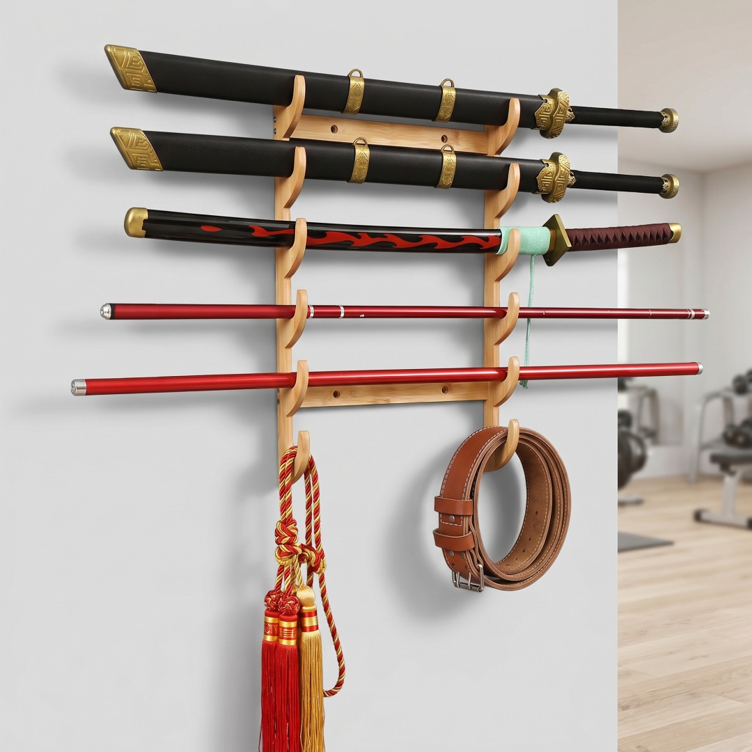 Cosplay Prop Display - Suporte de Parede de Madeira para