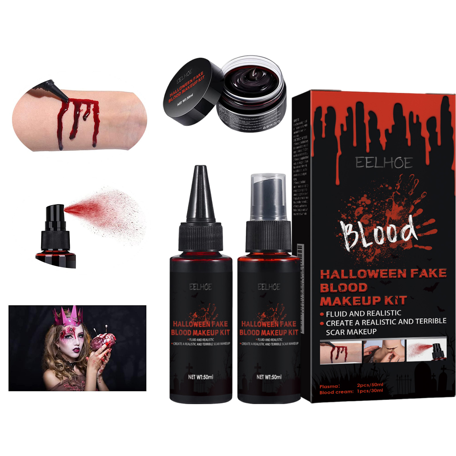 Body Paint Sfx - Kit de Maquiagem de Sangue Falso