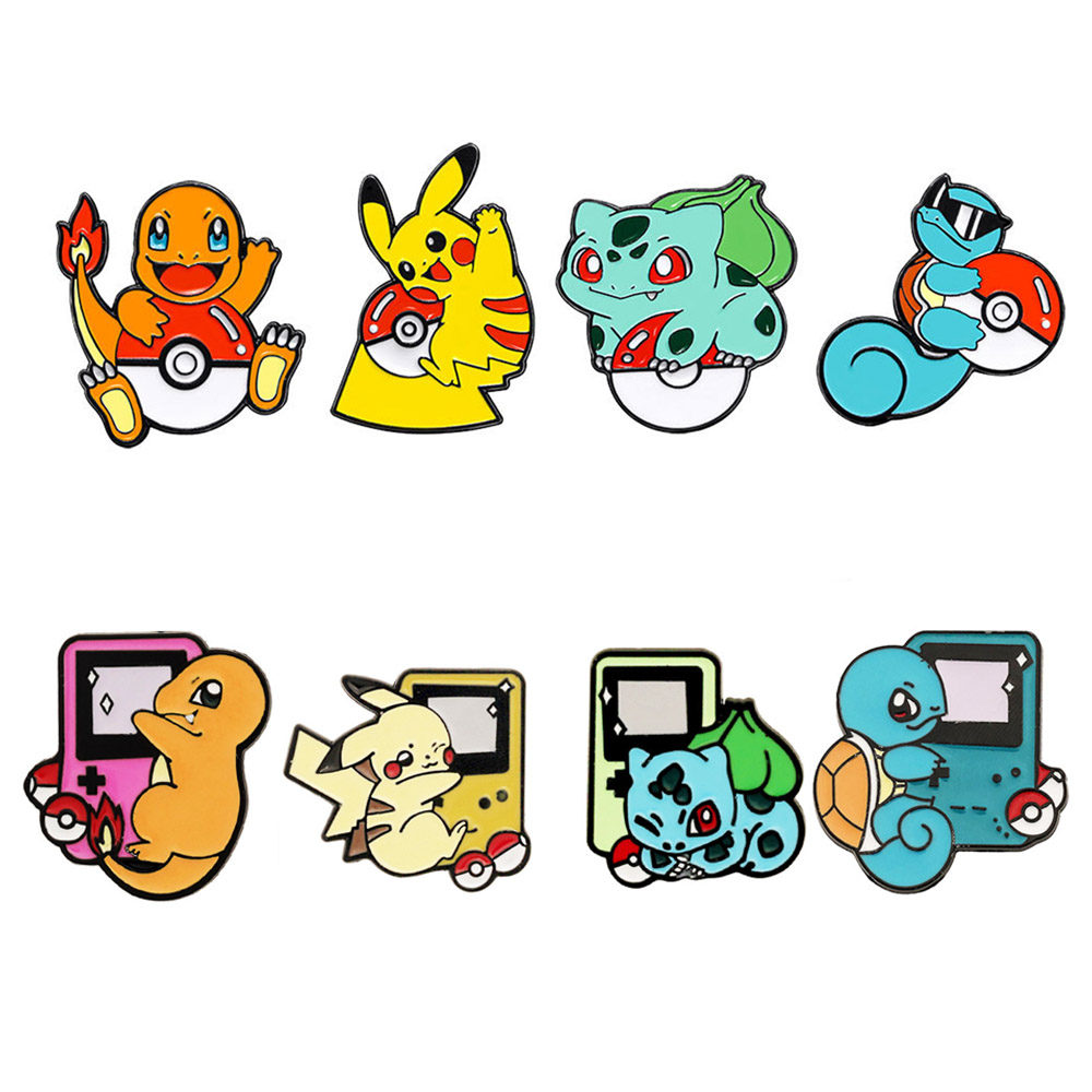Pokeball Cosplay Prop - Conjunto de 4/8 Pins de Esmalte