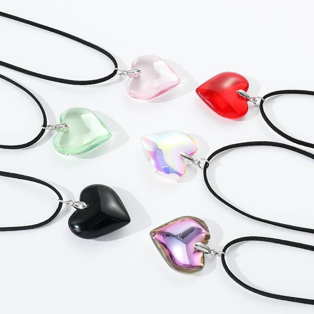 Cosplay Prop Bow - Colar de Coração de Cristal com