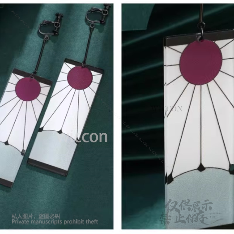 Brincos acrílicos clipes de or - Acrylic Cosplay Prop avaliação e preço