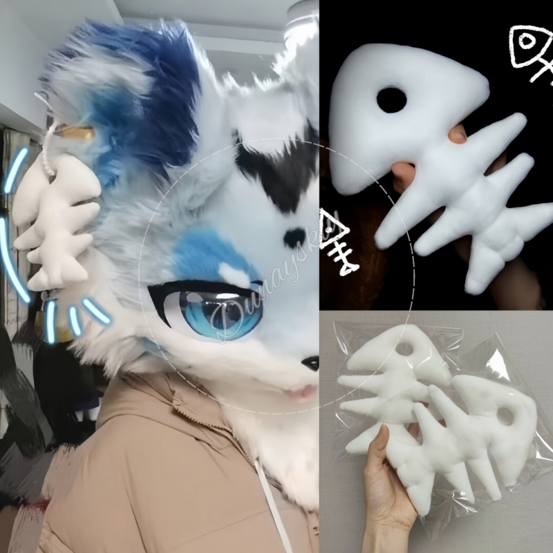 Chaveiro de Pelúcia Espinha de - Fishbones Cosplay Prop avaliação e preço