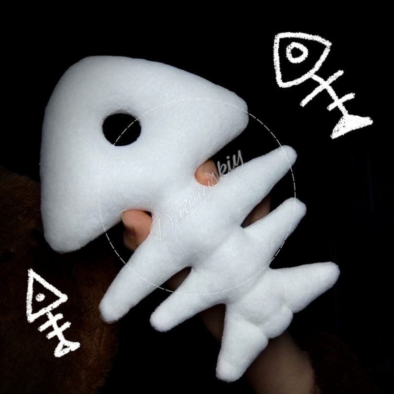 Chaveiro de Pelúcia Espinha de - Fishbones Cosplay Prop avaliação e preço