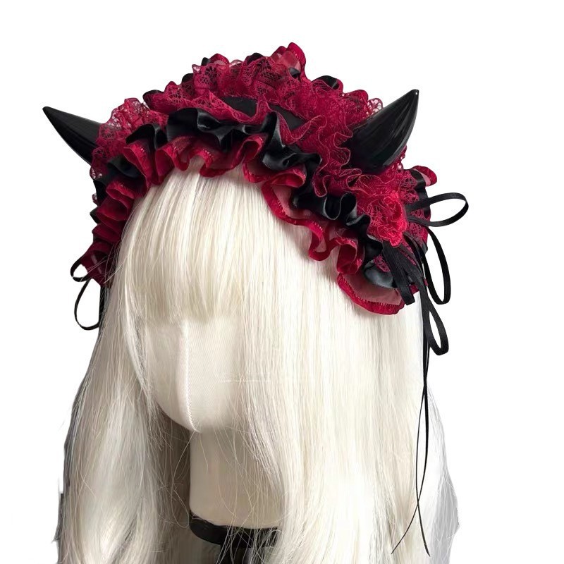 Tiara de Renda Gótica Japonesa - Cosplay Prop Bow avaliação e preço
