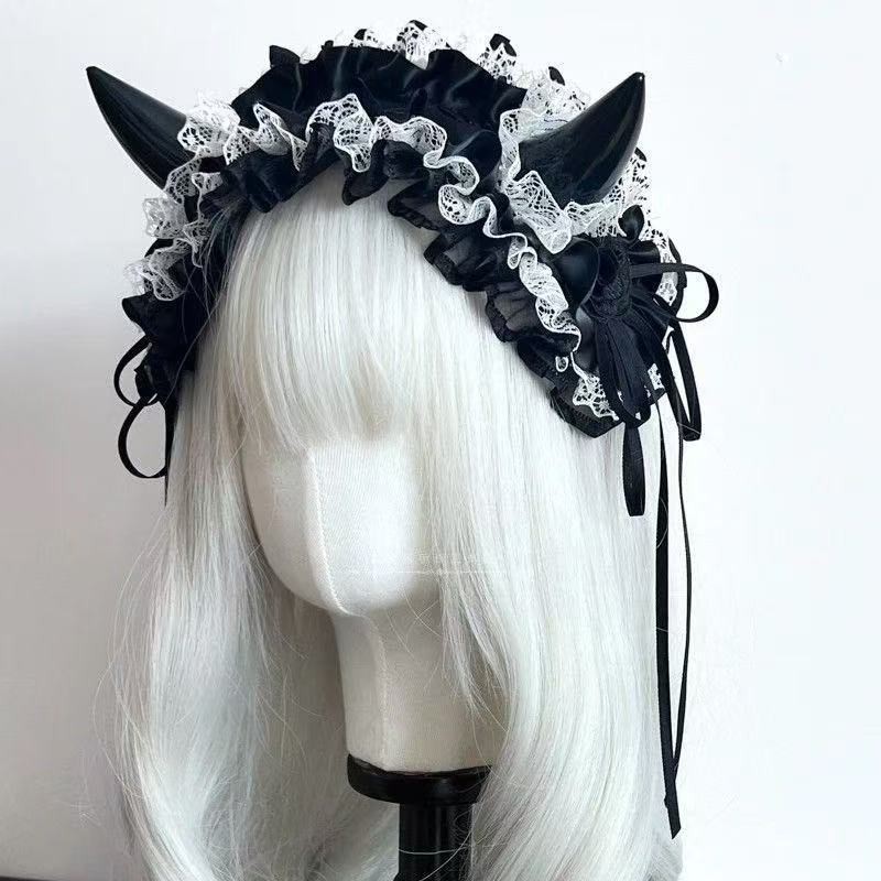 Tiara de Renda Gótica Japonesa - Cosplay Prop Bow avaliação e preço