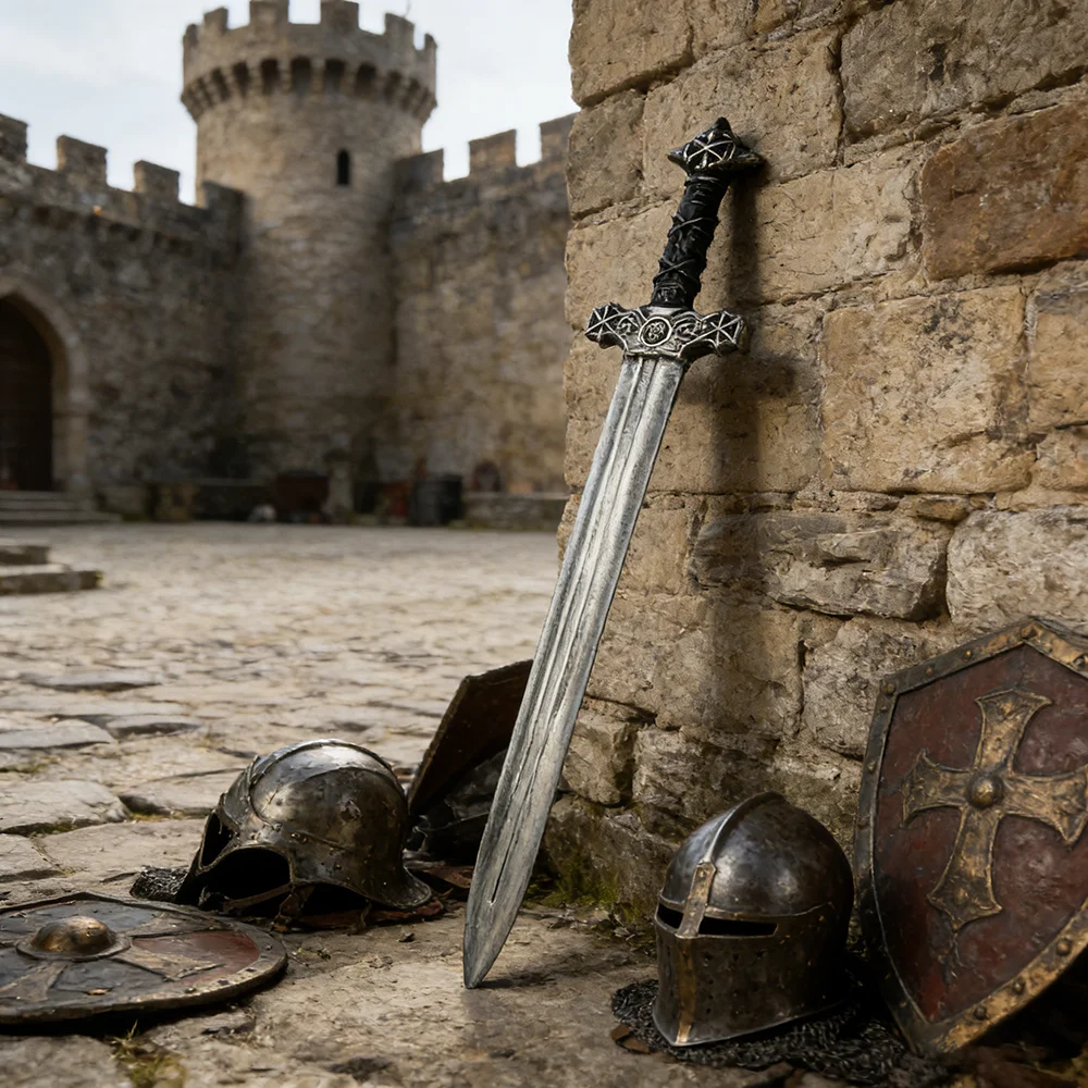 Espada Medieval de 60cm para C - Cosplay Prop Dagger avaliação e preço