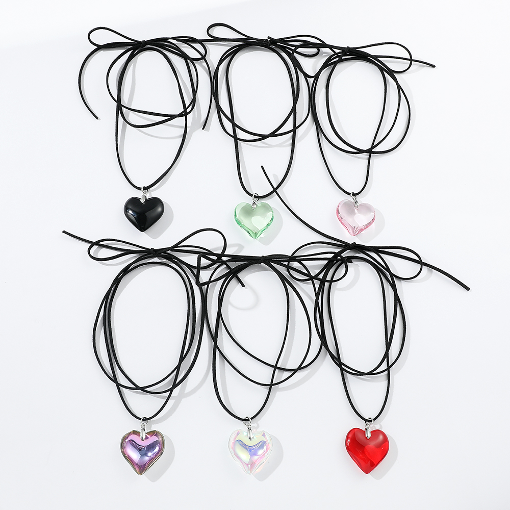 Colar de Coração de Cristal co - Cosplay Prop Bow avaliação e preço