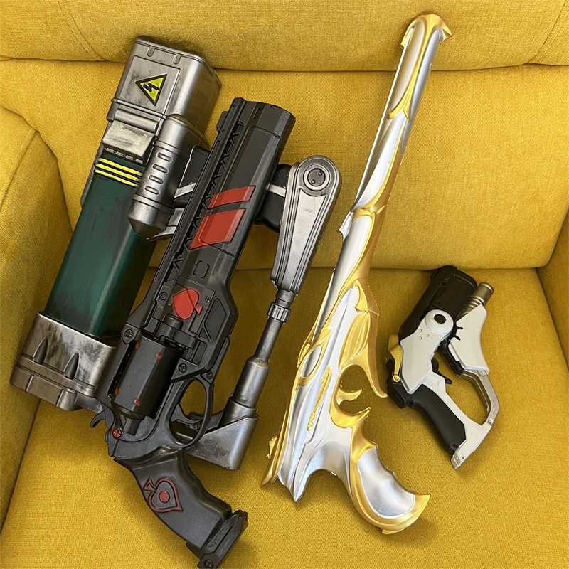 Cosplay armas douradas rifle l - Fallout Cosplay Prop avaliação e preço
