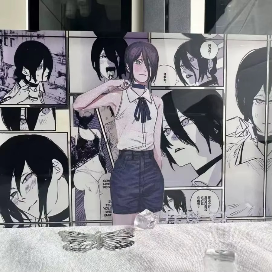 Figura de Anime Denji e Reze,  - Acrylic Cosplay Prop avaliação e preço
